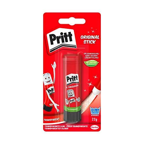 Pritt 101939573 adhesivo - Goma (De U, Rojo, Caja de cartón