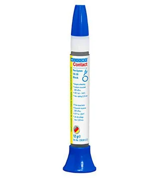 WEICON Contact VA 30 - Adhesivo cianoacrilato negro 12 g para goma y plástico