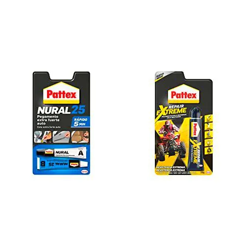 Pattex Nural 25 Pegamento extra fuerte auto, adhesivo resistente + Repair Extreme