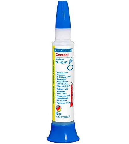 WEICON VA 180 HT Adhesivo de Cianocrilato 60g, Pegamento resistente al calor