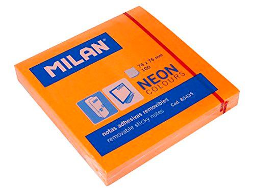 Karteczki neonowe Milan 76x76 mm pomaranczowe 80 sztuk: 85435