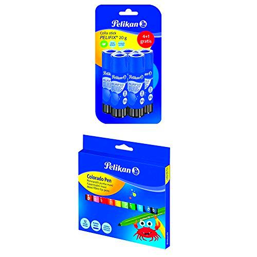 Pelikan Barra de pegamento + Pack de 12 rotuladores