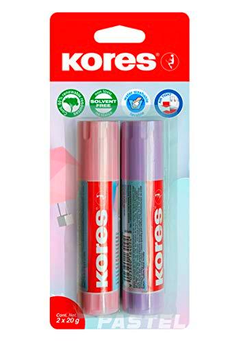 Kores - Pegamento de 20 g, lavable, no tóxico, 2 unidades