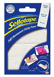 Sellotape Sticky Fixers Double Sided Adhesive Foam Pads : 140 Pack
