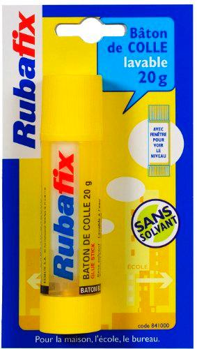 Rubafix 841000 Barra de pegamento 10 G/tarjeta color blanco