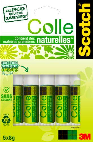 Scotch - Lote de 5 tubos de cola natural a base de materias primas renovables (8 g)