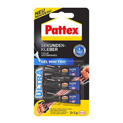 Pattex PSMG3 - Pegamento instantáneos, 3 x 1 g