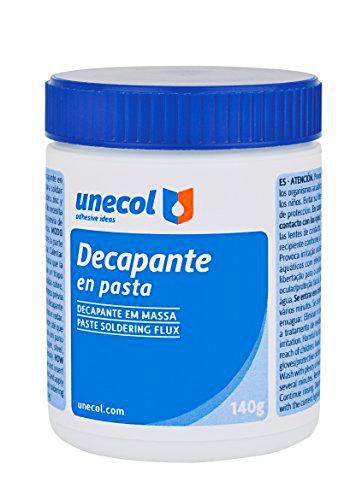 Unecol 7005 Decapante (Pasta, Bote con Pincel), Blanco, 140 g