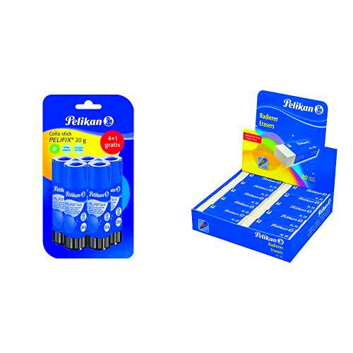 Pelikan 24005739 - Barra de pegamento Pelifix 20 g + Borrador Caucho AL20 Blanco