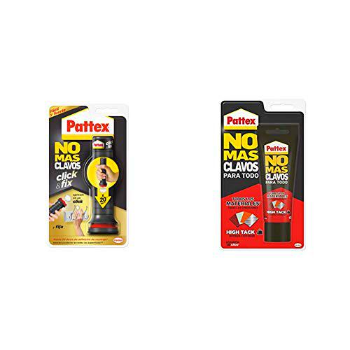 Pattex No Más Clavos Click&amp;Fix, adhesivo de montaje de fácil uso