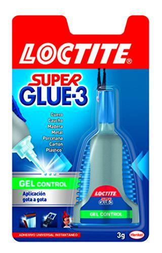 Loctite Super Glue-3 gel control, adhesivo universal instantáneo antigoteo, 3gr
