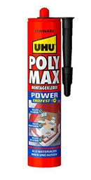 UHU Poly Max Express - Cartucho de pegamento de montaje universal y sellador de alta resistencia (12 x 425 g)