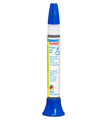 WEICON Contact VA 30 - Adhesivo cianoacrilato negro 12 g para goma y plástico