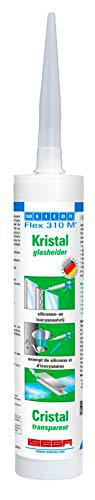 WEICON Flex 310 M Cristal 310 ml - Adhesivo MS-Polímero de gran adherencia Sellante transparente