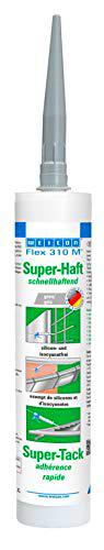 WEICON Flex 310M Super-Tack Gris, 290 ml - Polímero MS de alta adherencia inicial