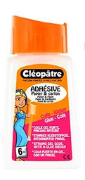 Cleopatra - ad110p - adhesiva - Bote de goma transparente Forte con tapón pincel 80 g