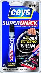 CEYS 504250 cianocrilato Poder Extremo 10 Segundos 2000kg/10cm² Nueva tecnología 10gr, 0