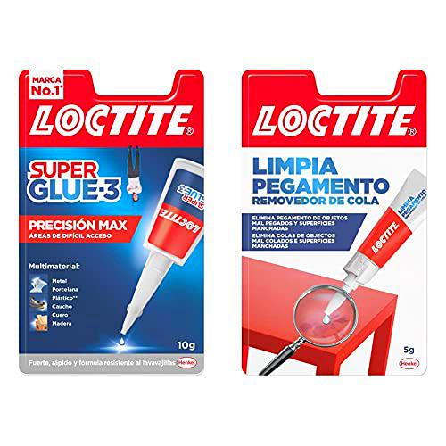 Loctite Super Glue-3 Precisión, Pegamento Transparente De Máxima Precisión + Limpia Pegamento
