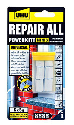 UHU Repair All Power Masilla, volumen 6 x 5 g, 46720 4026700467208
