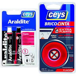 Ceys - Araldite Rapido 15+15Ml + 31163 Bricocinta Transparente 1,5M