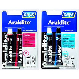 Ceys - Araldite Rapido 15+15Ml+ Ce510107 Adhesivo Araldit Standard Blister Grande, Azul, 0