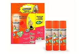 BL3BA21ADAST - Caja de 3 barras de cola transparente ASTERIX adhesivo en 21 gr