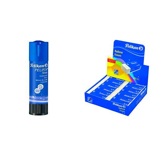 Pelikan Pelifix 335810 - Pegamento Stick + Borrador Caucho AL20 Blanco