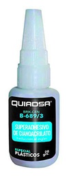 Quiadsa 53302005 Adhesivo de Cianoacrilato Materiales Plásticos, 20 g