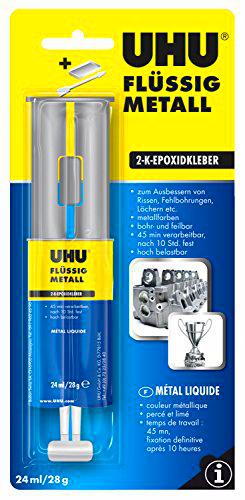 UHU 45960 - Pegamento epoxi, metal líquido, 2 componentes