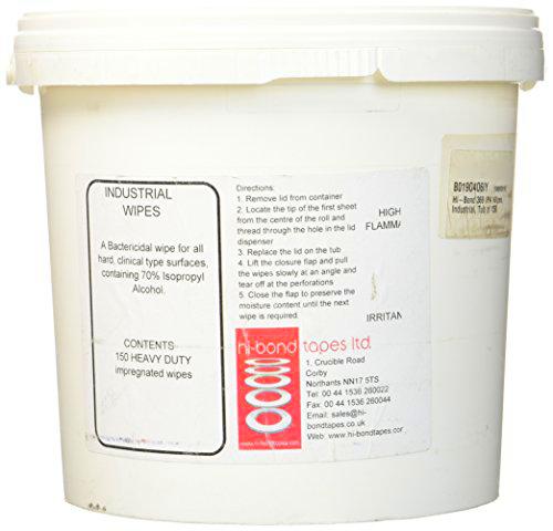 temperaturas extremas 369 IPA Wipes, Industrial, bañera de 150