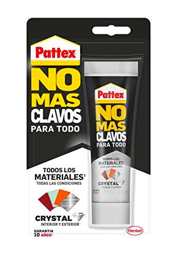 Pattex 2501910 No Mas Clavos Para Todo Crystal, adhesivo de montaje resistente a temperaturas extremas