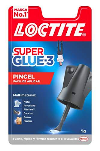 Loctite Super Glue-3 Pincel, pegamento transparente con pincel aplicador
