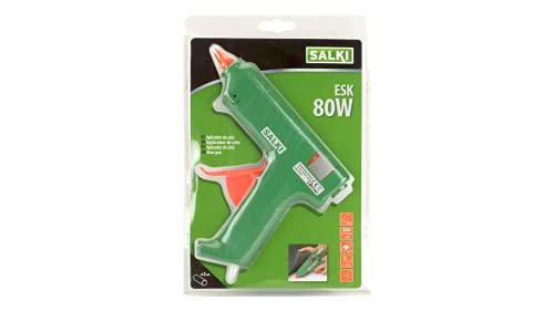 SALKI Pistola de Encolar 80W - Aplicador de Silicona Caliente con Soporte