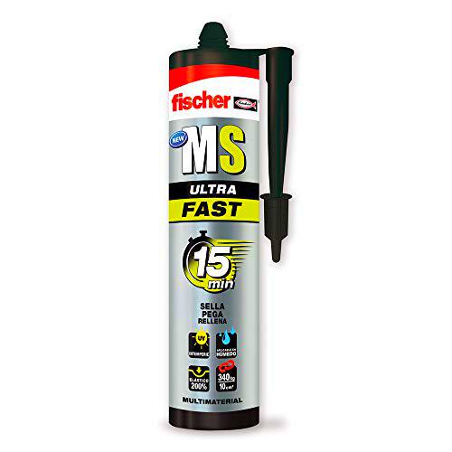 fischer | polímero silicona blanco MS Ultra fast. Sellador adhesivo de secado muy rápido para grietas