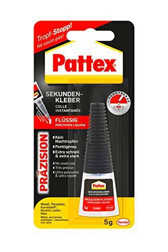 Pattex Superglue Precision, súper pegamento para pegar con precisión y sin gotear