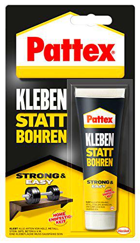 Pegamento de montaje Pattex en lugar de taladrar, adhesivo de gran potencia de 50 g para una sujeción inmediata