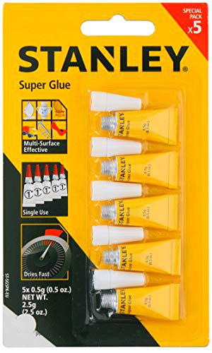 Super glue ECA 5pcs ,0,5gr pc marca STANLEY
