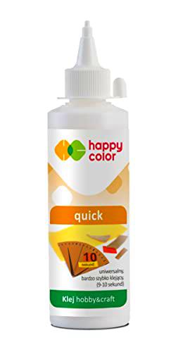 Happy Color Pegamento rápido, botella con aplicador 100g,