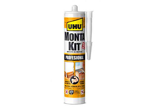 UHU Adhesivo de montaje Monta Kit Profesional Cartucho 350g, Beige