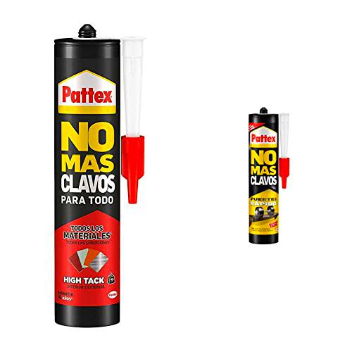 Pattex No Más Clavos Para Todo HighTack, adhesivo de montaje resistente a temperaturas extremas + adhesivo de montaje resistente