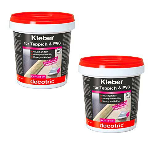 BODENMEISTER Pegamento para alfombra de PVC, 2 adhesivos de 750 g