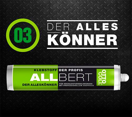 OTTO-CHEMIE 3482302 OttoColl ALLBERT Basis 290 ml cartucho adhesivo, gris, C02