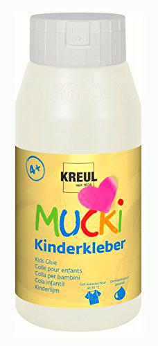 KREUL 24383 - Pegamento infantil Mucki Frasco de 750 ml Soluble en agua