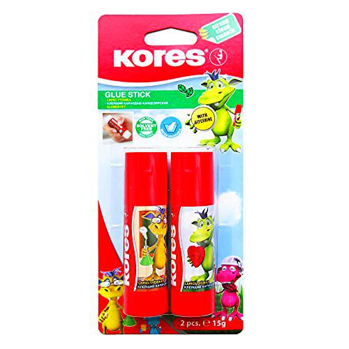 Kores - Pegamento de fantasía para niños, adhesivo de agarre fuerte