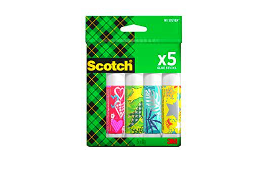 Scotch Barra de adhesivo permanente, diseño 8 g - 5 barras/paquete