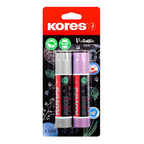 Kores - Pegamento de estilo metálico, adhesivo de agarre fuerte