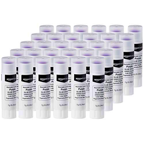 Amazon Basics - Barras de pegamento escolar lavables