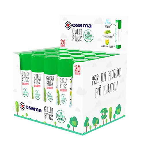 OSAMA, Pegamento Sticks Ingredientes Naturales - 20 unidades de 20 g
