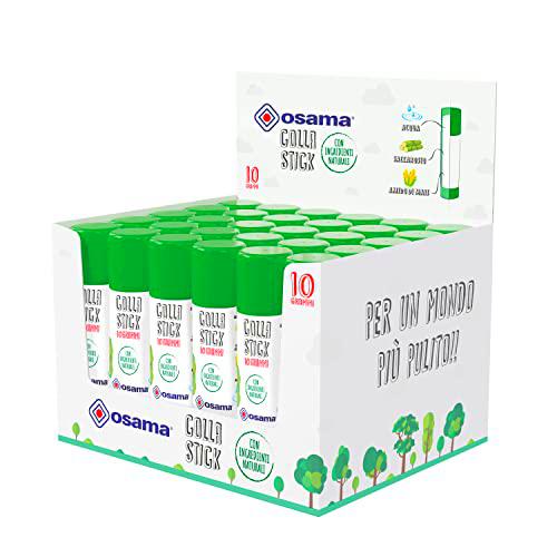 OSAMA, Pegamento Sticks Ingredientes Naturales - 30 unidades de 10 g