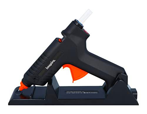 Pistola cola caliente sin cable + soporte 15W + 2 tubo cola 15 cm.